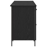 vidaXL Bureau d'ordinateur avec tiroir Chêne noir 131 x 48 x 75 cm