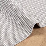 vidaXL Tapis de surface LUGO Crème et gris 80 x 200 cm Polyester