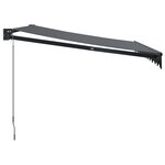 vidaXL Auvent rétractable anthracite 3x2 5 m tissu et aluminium