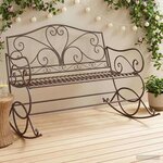 vidaXL Banc de jardin Marron ancien Acier