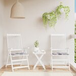 vidaXL Coussins de chaise de jardin lot de 2 carreaux gris 50x50x3 cm