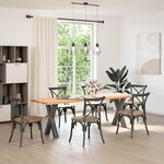 vidaXL Pieds de table à manger en forme de X  2 pièces  anthracite  60 x (72-73) cm  acier