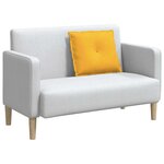 vidaXL Coussin de Dos Jaune clair 60 x 50 cm Tissu en velours côtelé
