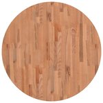 vidaXL Dessus de table Ø90x4 cm rond bois massif de hêtre