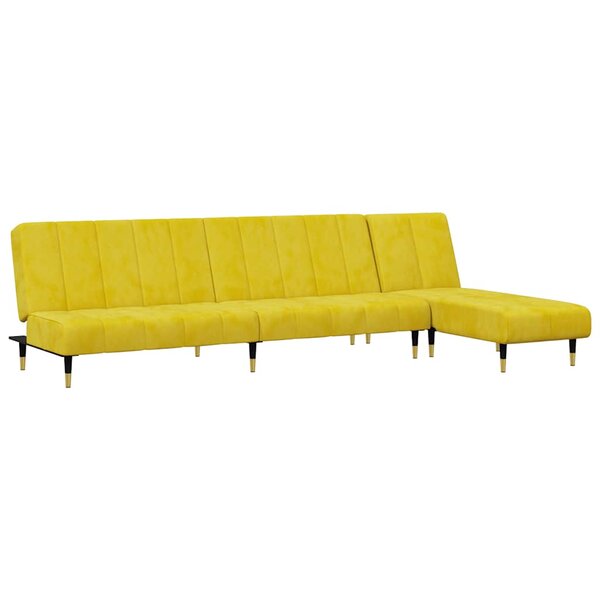 vidaXL Ensemble de canapés 2 Pièces jaune velours