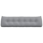vidaXL Coussin de Dos Gris clair 180 x 24 x 50 cm tissu
