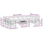 vidaXL Ensemble de canapés d'extérieur 11 pc Blanc et anthracite