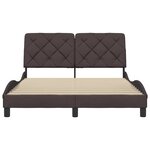 vidaXL Cadre de lit sans matelas marron foncé 120x200 cm tissu