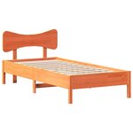vidaXL Cadre de lit sans matelas cire marron 90x190 cm bois pin massif