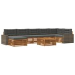 vidaXL Ensemble de canapés d'extérieur 8 pc Naturel et Anthracite