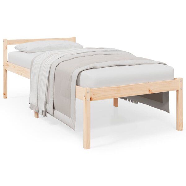 vidaXL Lit pour personne âgée 100x200 cm bois massif de pin