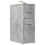 vidaXL Armoire de salle de bain étroite avec roulettes gris béton