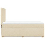 vidaXL Sommier à lattes de lit et matelas Crème 90x190 cm Tissu