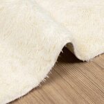 vidaXL Tapis shaggy à poils longs NAVARRA crème 120x120 cm polyester