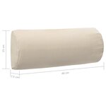 vidaXL Appui-tête de chaise longue Crème 40x7 5x15 cm Textilène