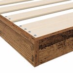 vidaXL Cadre de lit surélevé Bois ancien 86 5 x 190 cm