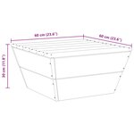 vidaXL Tables de jardin 2 Pièces 60x60x30 cm Bois d'épicéa imprégné