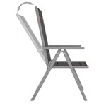 vidaXL Ensemble à manger de jardin 7 Pièces aluminium argenté et noir