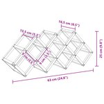 vidaXL Étagère à vin Chêne noir 63 x 16 5 x 25 cm