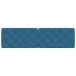 vidaXL Coussin de tête de lit bleu 180 cm velours