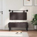 vidaXL Tête de lit suspendue Marron foncé Tissu