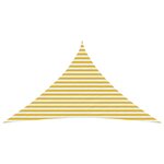 vidaXL Voile d'ombre 4 x 4 x 5 8 m HDPE Triangulaire Jaune et blanc
