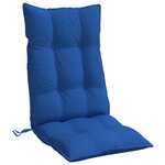 vidaXL Coussins de chaise à dossier haut lot de 6 bleu royal