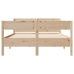 vidaXL Cadre de lit sans matelas 135x190 cm bois de pin massif