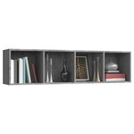 vidaXL Bibliothèque/Meuble TV Sonoma gris 143x30x36cm Bois ingénierie