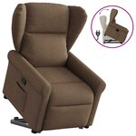 vidaXL Fauteuil inclinable Marron Tissu