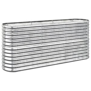 vidaXL Lit surélevé de jardin Acier galvanisé Argenté