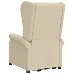 vidaXL Fauteuil de massage Crème Tissu