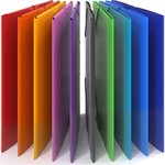 ACROPAQ 10x Chemises à Élastiques à 3 Rabats A4- Jusqu'à 200 pages  Dos 2 5 cm- 10 chemise cartonnee avec rabats et elastique