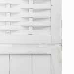 vidaXL Cloison de séparation 5 panneaux blanc bois de paulownia massif