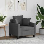 vidaXL Fauteuil Gris foncé 60 cm Tissu
