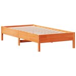 vidaXL Cadre de lit sans matelas cire marron 75x190 cm bois pin massif
