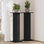 vidaXL Support de Plante 2 Pièces Chêne noir 30 x 30 x 95 cm