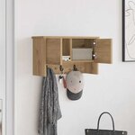 vidaXL Porte-manteau mural avec porte chêne artisanal 50 x 20 x 30 cm