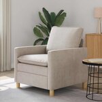 vidaXL Canapé Crème 76 x 81 x 87 5 cm Polyester