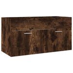 vidaXL Ensemble de meubles de salle de bain 2 Pièces Chêne fumé