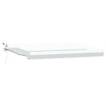 vidaXL Auvent Rétractable Blanc 500 × 350 cm Polyester et métal