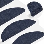 vidaXL Tapis d'escalier auto-adhésifs 30 Pièces bleu 56x17x3 cm