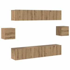 vidaXL Ensemble meuble TV 6 Pièces Artisan ancien 80 x 30 x 30 cm