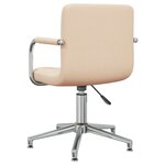 vidaXL Chaise pivotante de salle à manger Crème Tissu