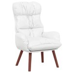 vidaXL fauteuil Blanc 69 x 74 x 93 cm Simili cuir