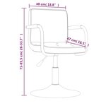 vidaXL Chaises pivotantes à manger lot de 2 gris foncé velours