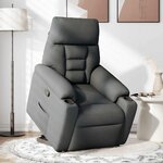 vidaXL Fauteuil inclinable Gris foncé Tissu