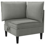 vidaXL Canapé d'angle avec rangement Gris foncé Velours