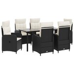vidaXL Ensemble de Tables Basses avec coussin avec oreiller 7 Pièces
