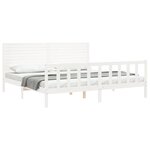 vidaXL Cadre de lit sans matelas blanc bois massif de pin